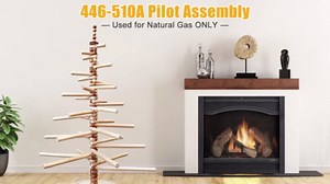 Criditpid 446-510A Natural Gas (NG) Pilot Assembly for Heat-N-Glo, Royal Gas Fireplaces, Standing Pilot Assembly Replacement Parts for Heat N Glo Fireplace with Thermopile, Thermocouple, Pilot Tubing.