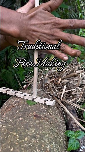 Outdoor hand drill fire method #primitivefirelighting #bushcraft
