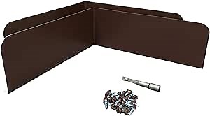 Eagle 1 Rain Gutter Valley Splash Guards, Straight or Bent (2 Per Order) Includes Screws and 1/4" Bit Driver (Classic Bent, Royal Brown)