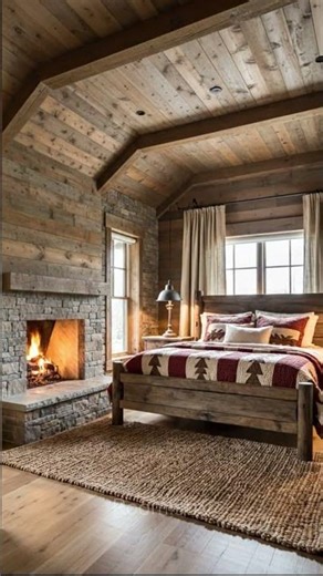 Cozy Rustic Cabin Bedroom