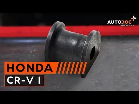 How to change rear stabilizer bushes Honda CR-V 1 TUTORIAL | AUTODOC