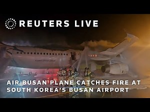 LIVE: View near Gimhae International Airport in Busan after plane caught fire
