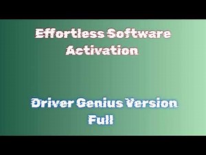 Installation Tutorial for Driver Genius License Activation + Driver Genius Download