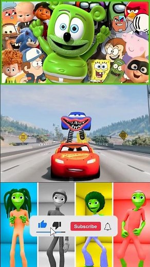 Short Video Gummy Bear Song @tunetasticbeats Part 1: Gummy Bear Dance X Lightning McQueen X Aliens