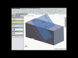 How to create a hole at an angle #2 SOLIDWORKS tutorials Fundamentals YouTube 360p