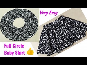 Full Circle Umbrella Cut Baby Skirt Cutting and Stitching