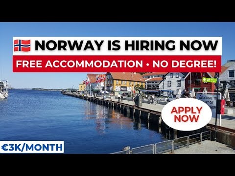 Norway Jobs 2026 🇳🇴 No IELTS, No Degree, Free Housing + €3K Salary