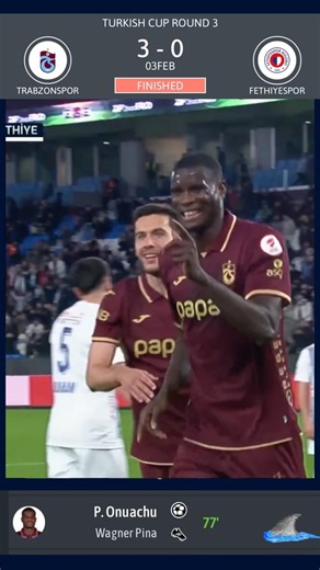 Wagner Pina Assist vs Fethiyespor 🅰️ | Turkish Cup Round 3 | Trabzonspor 3-0