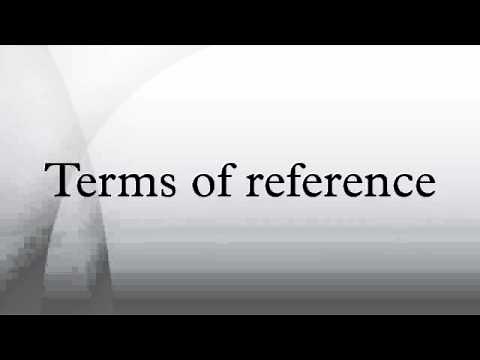 Terms of reference