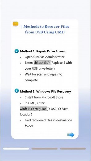 Recover Files from USB Using CMD — Simple Steps for Windows#usb #cmd #filerecovery