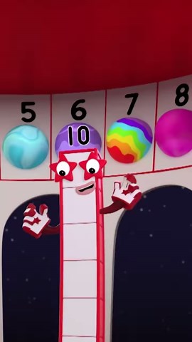 22K views · 106 reactions |  T-minus Ten seconds to liftoff!  Ten is launching her rocket, giving rides into space for the Numberblocks! 燐 She uses a rekenrek, an object with five red beads and five white beads, to calculate how many beads each Numbebrlocks needs to get a rocket ride. Take off is at 08:15am today on CBeebies and the BBC iPlayer!  #numberblocks #cbeebies #bbc #earlyyearseducation | Numberblocks | Facebook