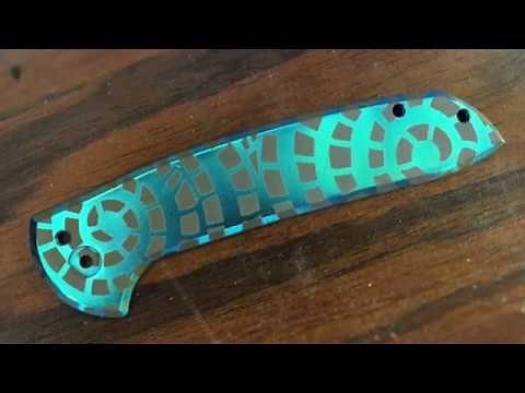 Ferrum Forge Knife Works: Two Tone Anodizing with Stencils