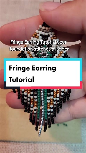 Fringe Earring Tutorial #tutorial #fringeearrings #nativebeadwork