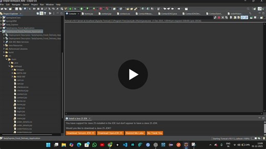 #javadeveloper #fullstackdeveloper #jsp #servlets #jdbc #mysql #webdevelopment #javaprojects #softwareengineering #programming #fooddeliveryapp #tastyexpresss #backenddevelopment #frontenddevelopment… | Sriram Dhanapuram