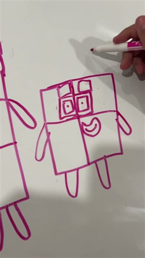 Drawing Numberblocks As Girls #art #numberblocks #whiteboard