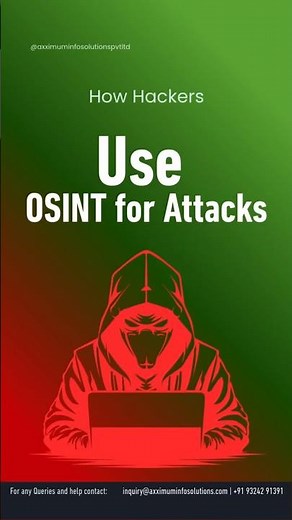 How Hackers Use OSINT for Attacks 🔍 | Step-by-Step OSINT Tutorial | Axximum Infosolutions #osint