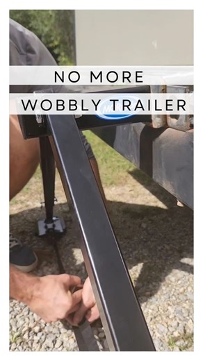 Fix that rear-end trailer wobble!! With two kids and a rambunctious puppy, this rig can get rowdy sometimes! This seriously helps a ton! We used to have 2 - 7500lb scissor jacks that we pit on either side in the rear, and this is 10x better! ➕️ Less than 5 minutes to set up. ➕️ Easy to transport ➕️ Adjustable for different heights ➕️ Fits standard hitch receivers ➕️ No more jiggly back end! What are your solutions for a bouncy back end? Have you tried one of these hitch mount stabilizers? If you