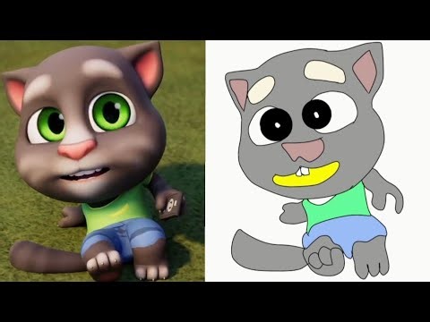 Laugh with My Talking Tom 2 Funny Drawing Meme -Try not To laugh 😂😂