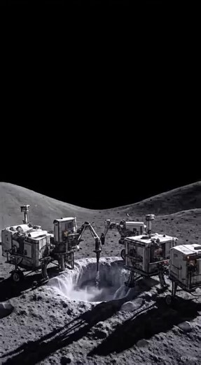 Lunar Ice Mining Robots south pole! #fblifestyle | Space Xplore