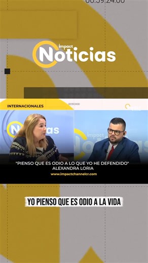 Alexandra Loria afirmó que las críticas en su contra se deben a las posiciones que ha defendido en distintos temas. #PolíticaCR #AlexandraLoria #DebateCR | Impact Channel