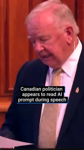 Canadian politician has a doozy reading out an AI prompt during legislature speech