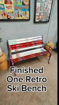 DIY Retro Ski Bench #diy #upcycling
