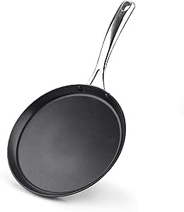Cooks Standard Nonstick Hard Anodized 9.5-inch 24cm Crepe Griddle Pan, Black