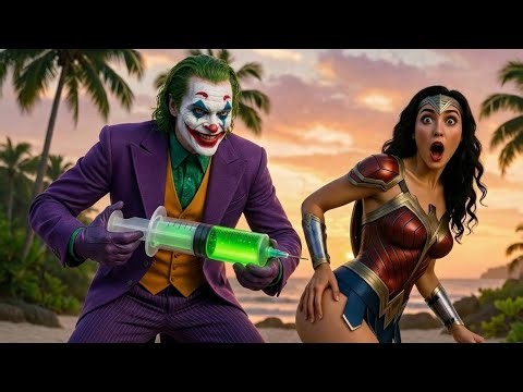 Unexpected Team-Up 💔 A Hilarious Spiderman & Wonder Woman Fight Against Joker and Red Hulk JR