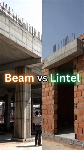 Lintel vs Beam Explained in 30 Seconds | Civil Engineering Short #lintelbeam