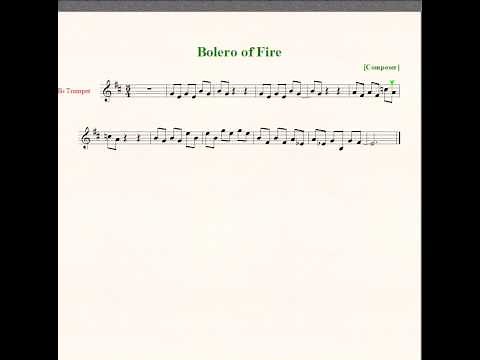 Zelda: Ocarina of Time: Bolero of Fire - Sheet Music - Trumpet