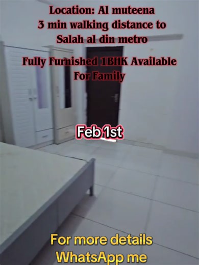 Fully Furnished 1BHK Apartment in Al Muteena