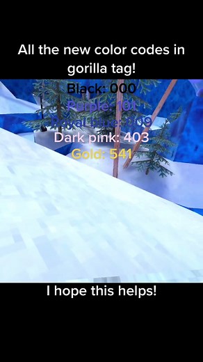 #colorcodes #gorillatagvr #gtag #fyp #fypシ #gingerbread #vr #gorillatag #color #mointains #ice