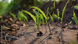 In the cultivation of sorghum sprouts, view four to five days after planting.