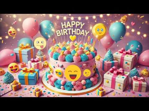 HAPPY BIRTHDAY Emoji Explosion Cake 🎈✨ Colorful Emoji Party Celebration!