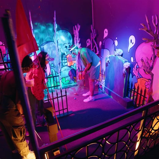 Holey Moley isn’t your average putt putt! Come play our 9 hole courses of outrageous mini golf, fueled by pop culture and nostalgia. | Holey Moley Golf Club USA