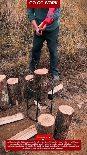 Wood Splitting Machine | Powerful Log Splitter in Action #woodprocessing #woodworking