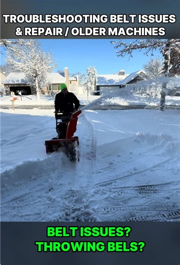 TROUBLESHOOTING BELT ISSUES & REPAIR / OLDER MACHINES 1/2 #snowblower #snowblowertips #tips #Diy #fix