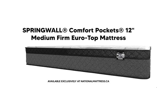 SPRINGWALL® Comfort Pockets® 12" Medium Firm Euro-Top Mattress - King Product Video
