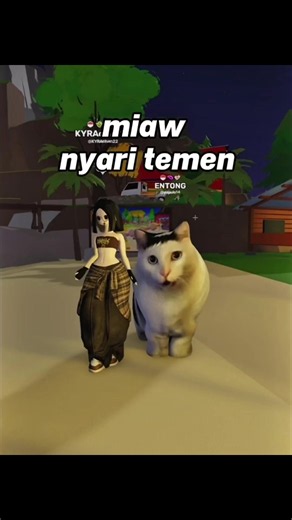Miaw byari temen tapi pada kabur semua 🗿😭 #roblox #fyp #robloxmeme #komedikocak #robloxfyp
