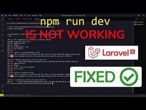npm run dev Is Not Working In Laravel 8 - Error Fixed