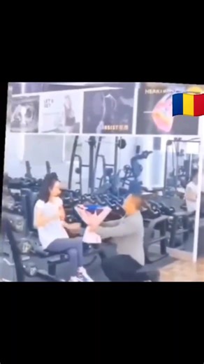 Surprising Gym Proposal with Flowers