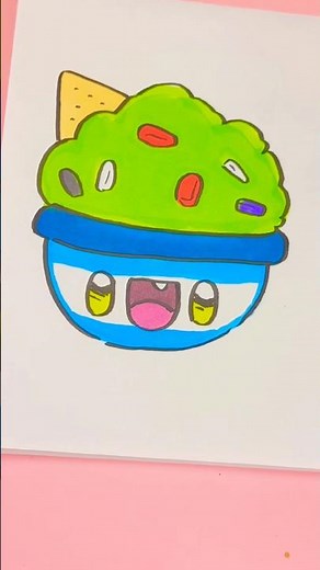 Draw Cute Kawaii Guacamole | Easy Fun Drawing Tutorial