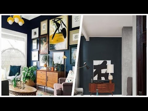 75 Mid-century Modern Black Living Room Design Ideas You'll Love 🔴