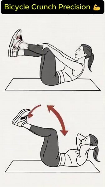 Bicycle Crunch Precision | Perfect Core Workout Technique | 01