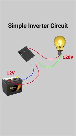 Simple Inverter Circuit | DC to AC Easy Circuit #shorts #electrical #electrician #electronics