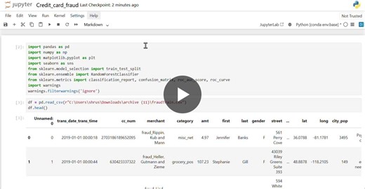 #codsoft #machinelearning #datascience #frauddetection #internship #python #learningjourney | Srushti Kadam