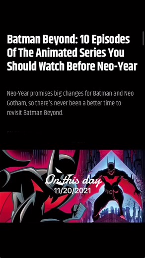 #batmanbeyond #batman #mustwatch #batmania #batfan