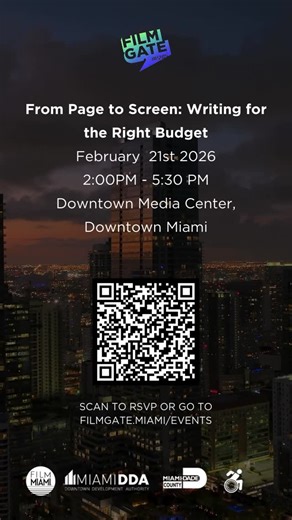 FilmGate Miami on Instagram: "✍️🎬 FROM PAGE TO SCREEN: Writing for the Right Budget Got a script? Now let’s make it producible. Join us Saturday, Feb 21 | 2:00 PM – 5:30 PM for a hands-on masterclass with Julia Camara designed to help writers align creative vision with real-world production. This isn’t just about writing beautifully — it’s about writing smart. In this session, you’ll learn how to: 🎥 Strengthen visual storytelling on the page 📄 Master industry-standard formatting 👀 Show, don’