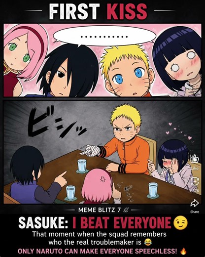 The whole squad remembers Naruto's first kiss...