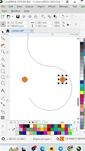Coreldraw for beginner #trip #vector #lesson #practice #shorts lesson